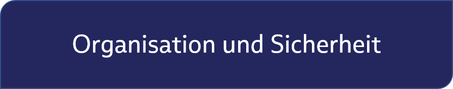 Banner Organisation und Sicherheit